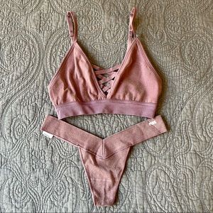 Shimmer bralette and panty set
